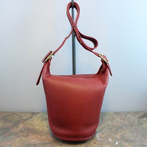 .OLD COACH BACKET TYPE LEATHER SHOULDER BAG MADE IN USA/オールドコーチバケツ型レザーショルダーバッグ 2000000037622