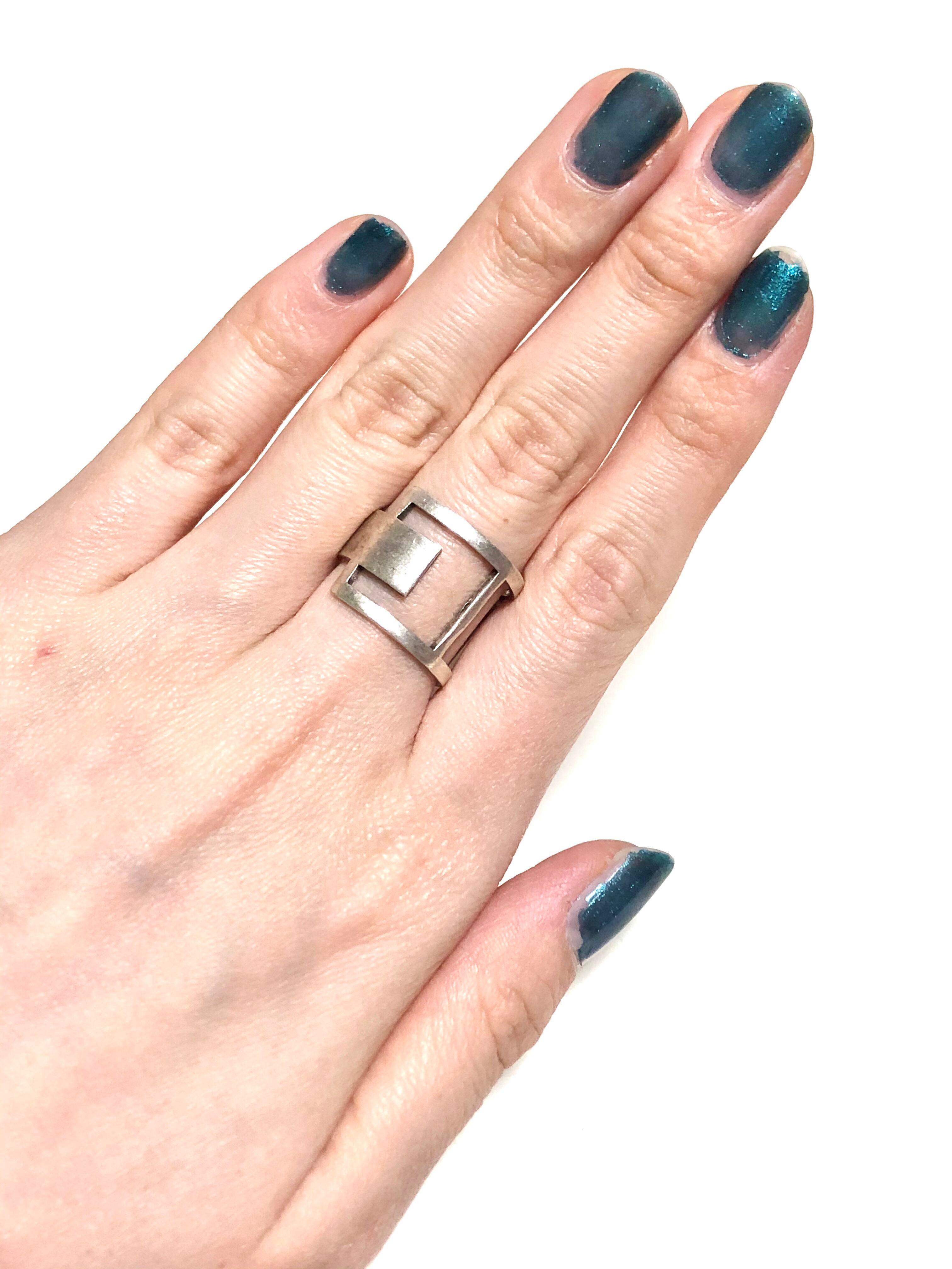 【TAMARI】Raw brass square ring