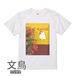 文鳥Tシャツ＃64　「ブーゲンビリアと文鳥グラフィティー」