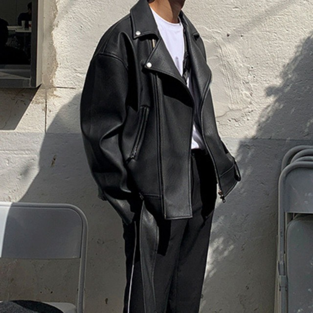 フェイクレザーライダースジャケット　MT0080399