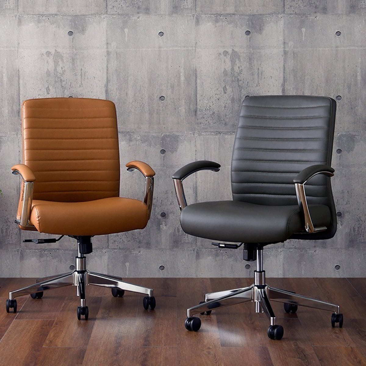 レザー調 ヴィンテージデスクチェア【Granst】