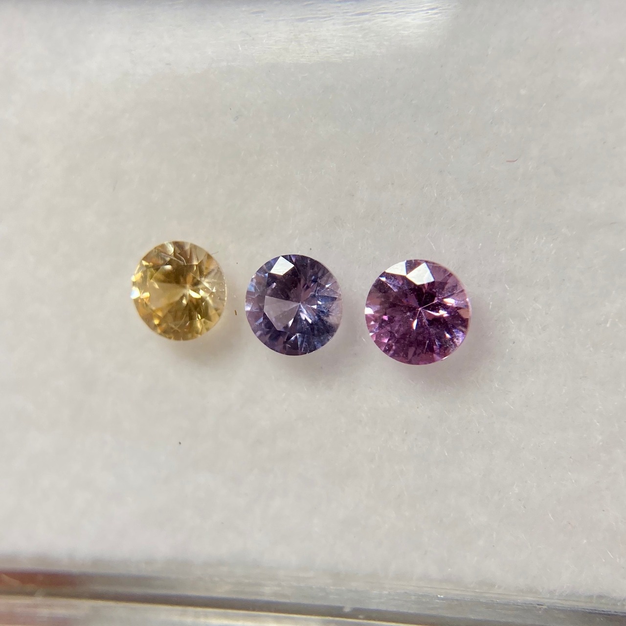 サファイア ラウンドカット 約3.5mm 3点セット No.2