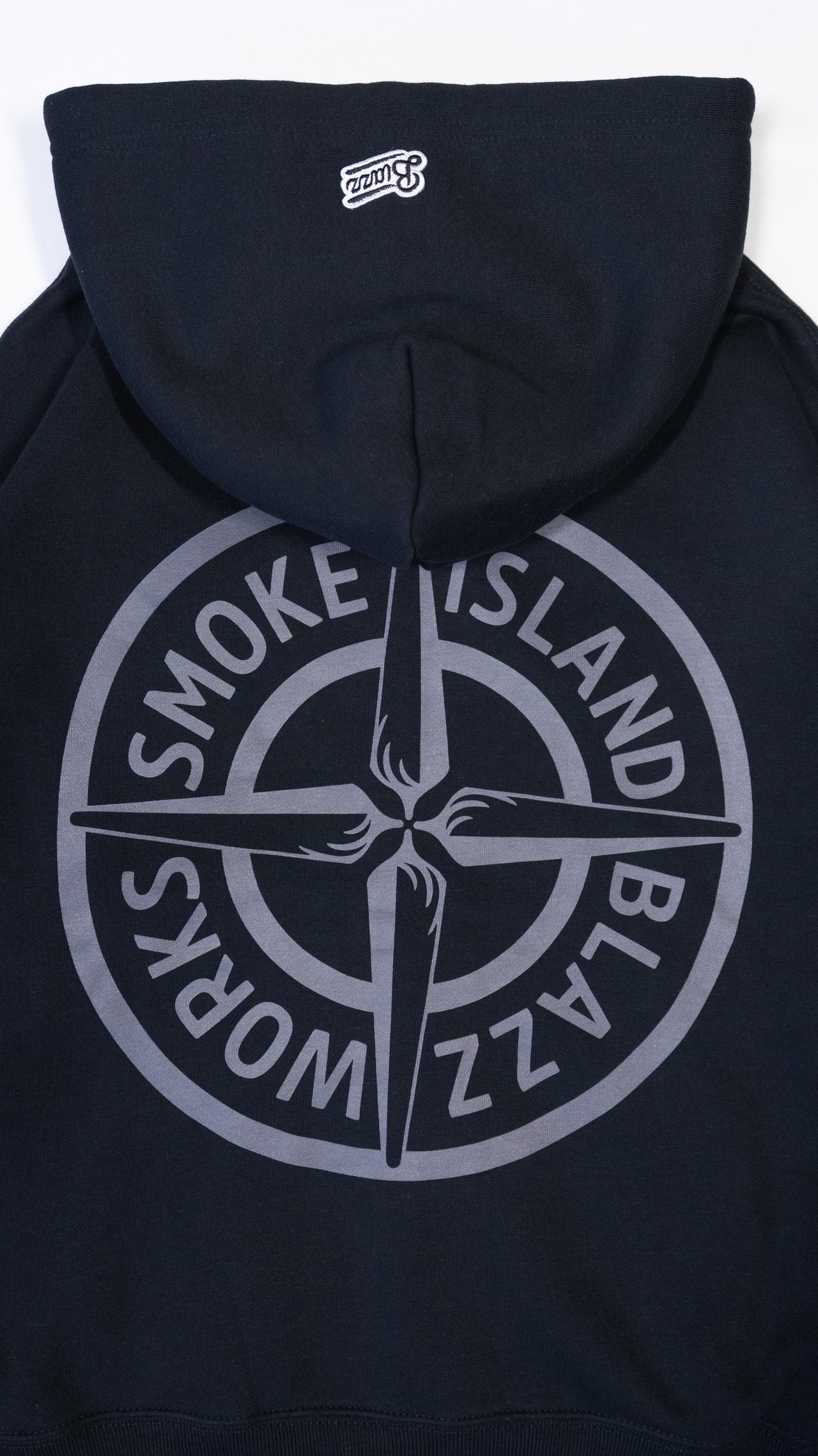 SMOKE ISLAND Zip-Up Hoodie [Black]