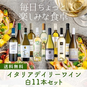 イタリアデイリーワイン白11本セット〈36%OFF＆送料無料〉（B711004）