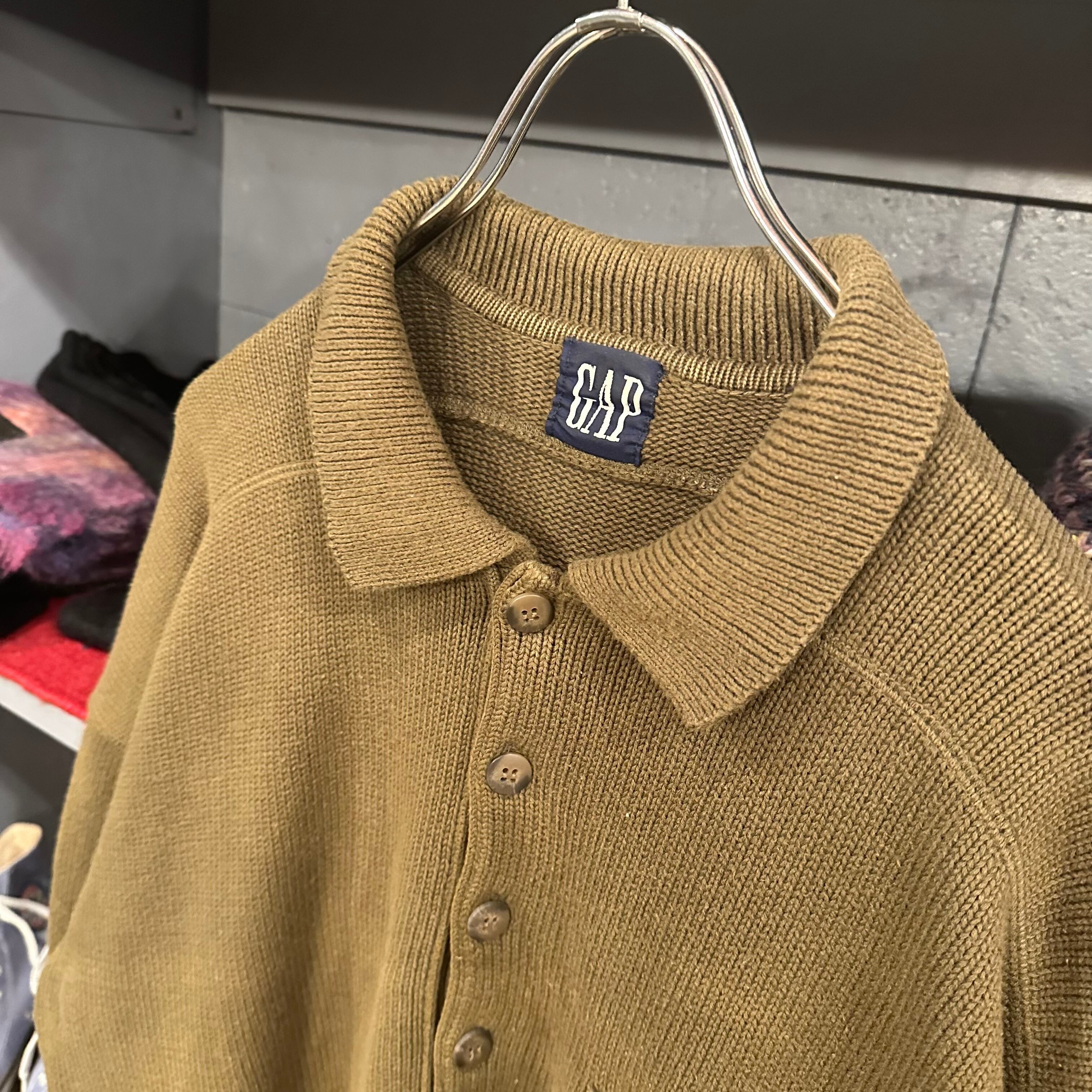 トップス 90s gap wool Knit Polo Shirt 90s gap wool Knit Polo Shirt