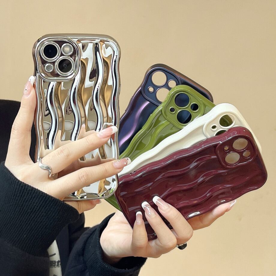 CASECESS 波模様 iPhoneケース 波模様 iphone14 promax ケース スマホケース iphone13 iPhone12