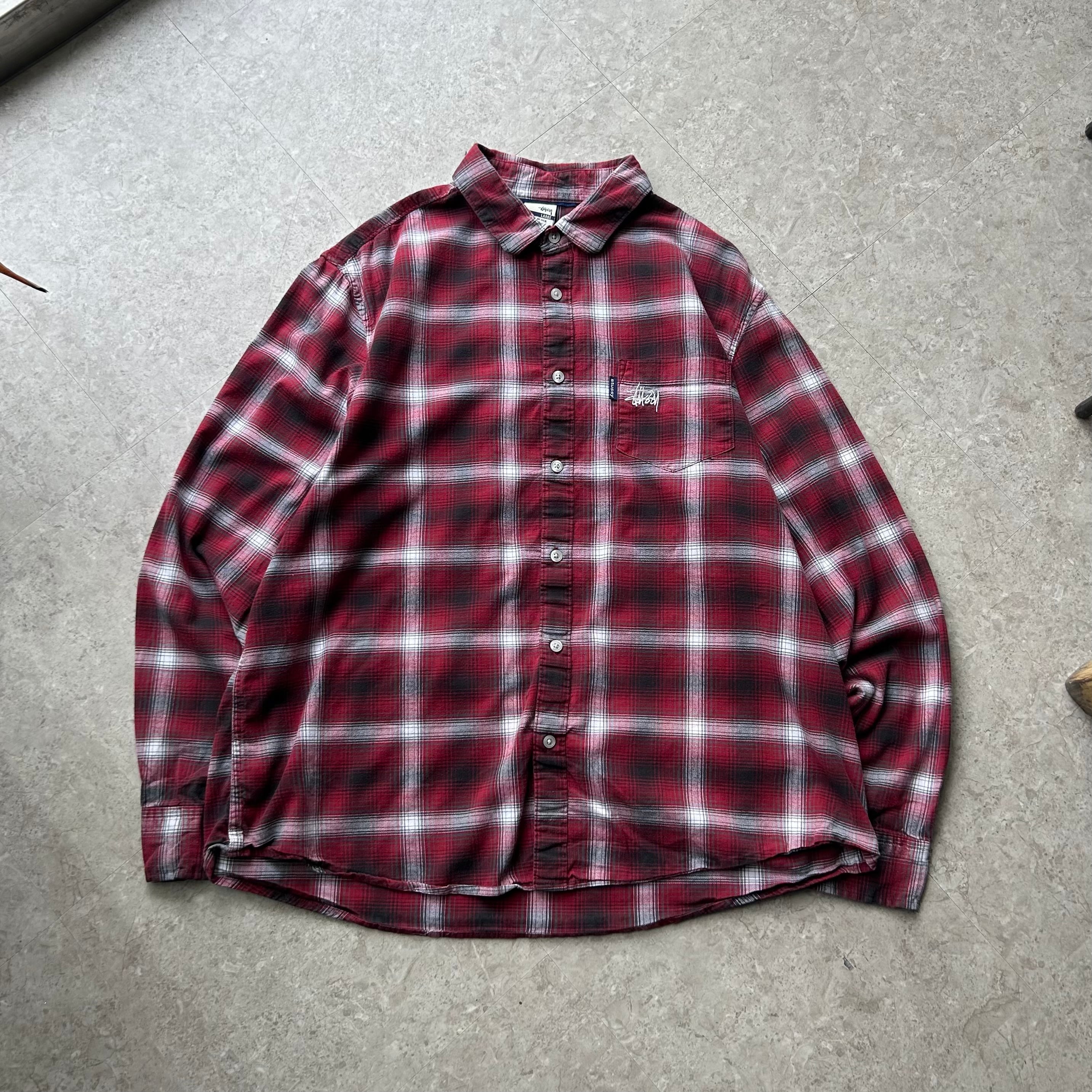 2000s Bootleg STUSSY B/D check shirt【仙台店】