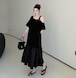 【新品】大きいサイズ 春夏 半袖 オフショル ワンピース ゆったり黒
