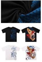 Embroidered Koi T-Shirt 2color【G1023】