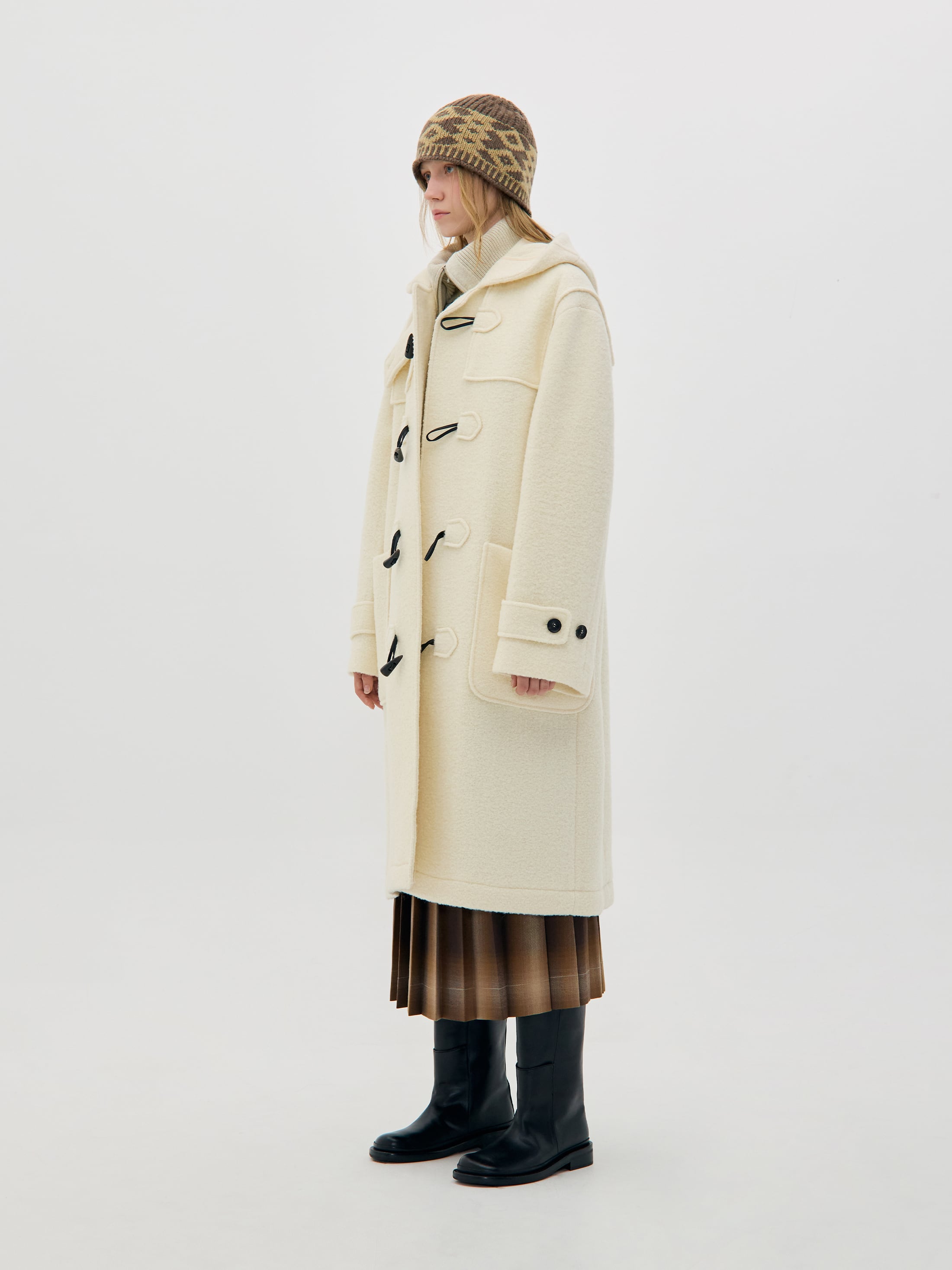 ☆ZEROBASEONE ハンユジン 着用！！【LOW CLASSIC】DUFFLE COAT_CREAM