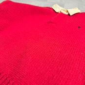 【究極】ポロラルフローレン セーター 90s ロゴ刺繍 襟切替 ゴムボタン 美品