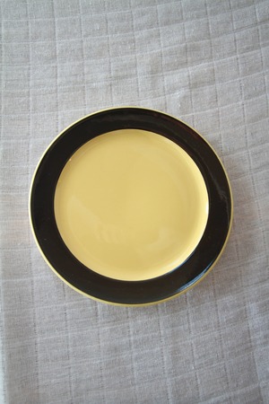 Villeroy & Boch Mettlach Black & Yellow Plate / France Saar 1950s