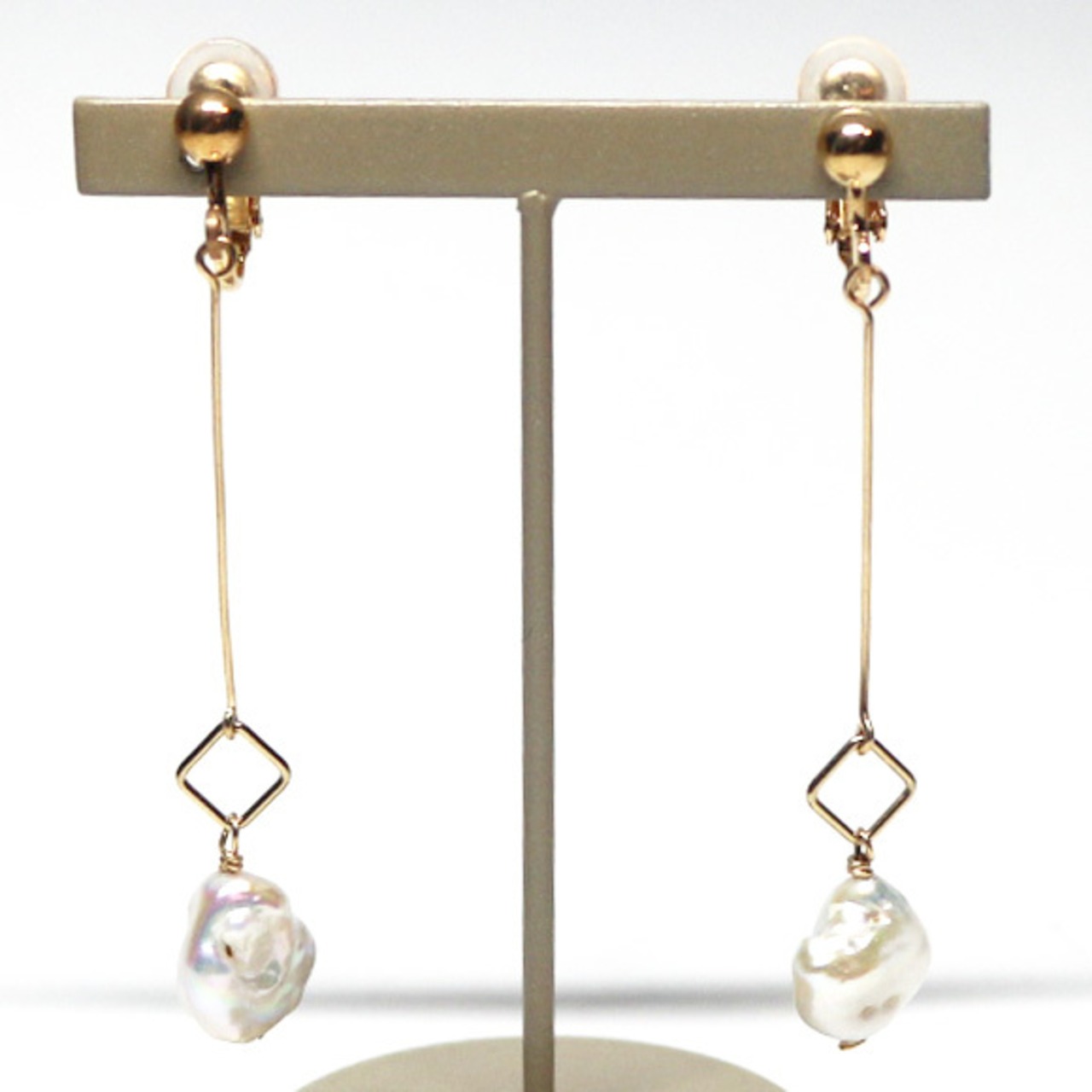 在庫限り K14gf 1粒淡水パール ラインピアス&イヤリング sl3_6_20200507pe02-sl3_6_20200507pp01