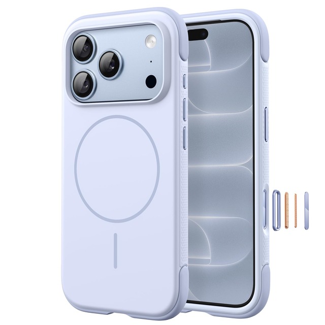 JETech iPhone 18 Pro/17 Pro用 マグネットシリコンケース (グレイシャー)