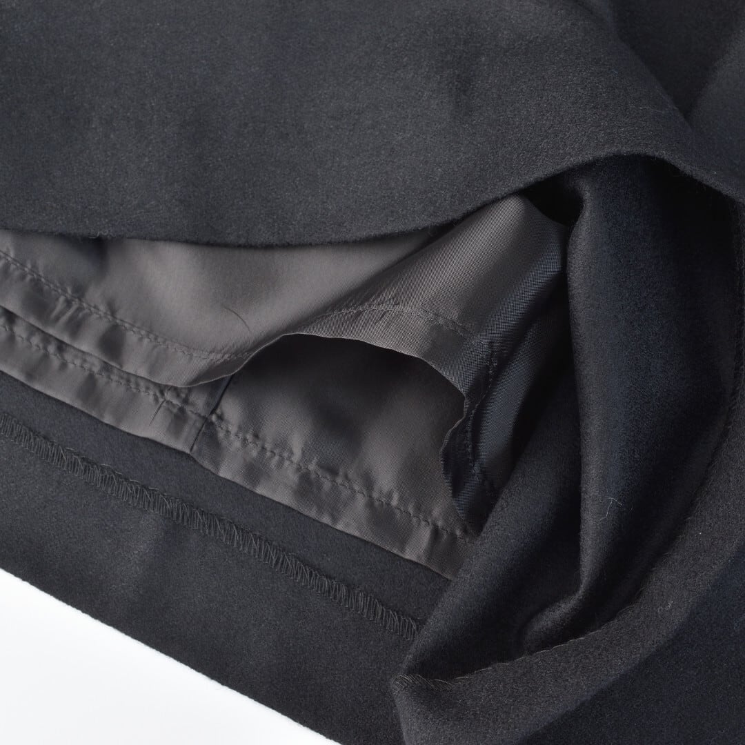 atelier naruse アトリエナルセ ウールジャージーギャザースカート・ブラック ウールジャージ生地を使った暖かくて軽やかなスカートです【送料無料】