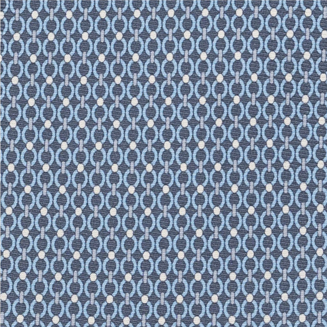 Cravatta 3 pieghe in Seta, Fantasia Concatenata, Grigio - JA056672-4