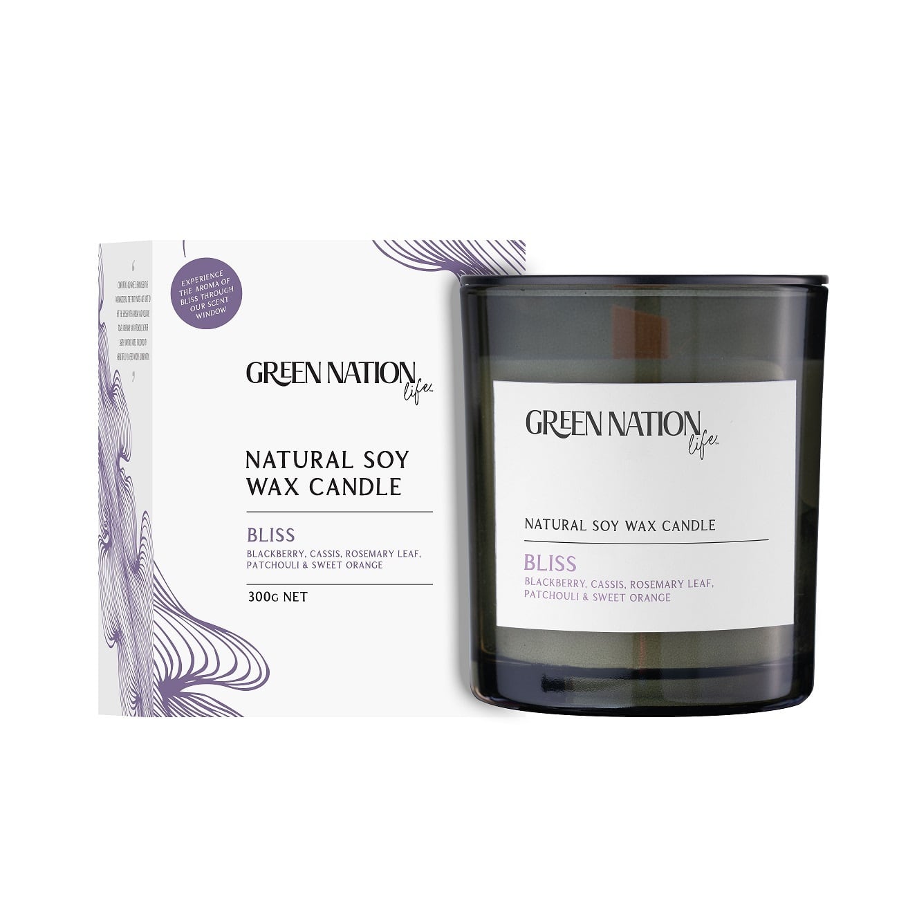 ウッドウィックキャンドル300g Box入り アウェイクン（レモングラス