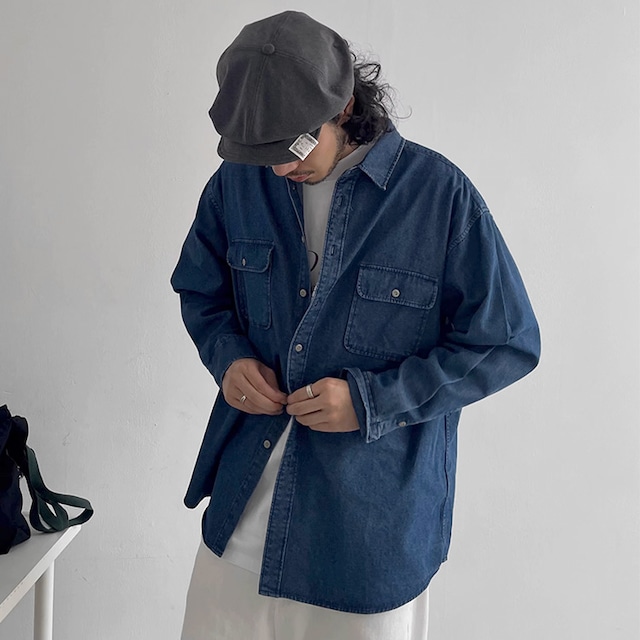 ★PROFILE BLUE SHIRT A0729