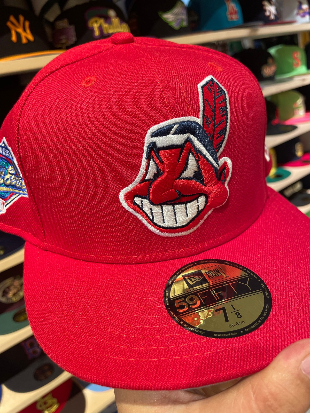 W LOGO Cleveland Indians 1995 World Series Chief Wahoo Banned Logo