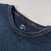 45R フォーティファイブアール デニム風 ストレッチ 長袖Tシャツ カットソー サイズ 3 /インディゴ系/日本製