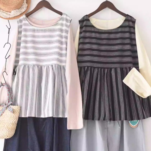 3色／ランダムラインギャザーベスト ・10356