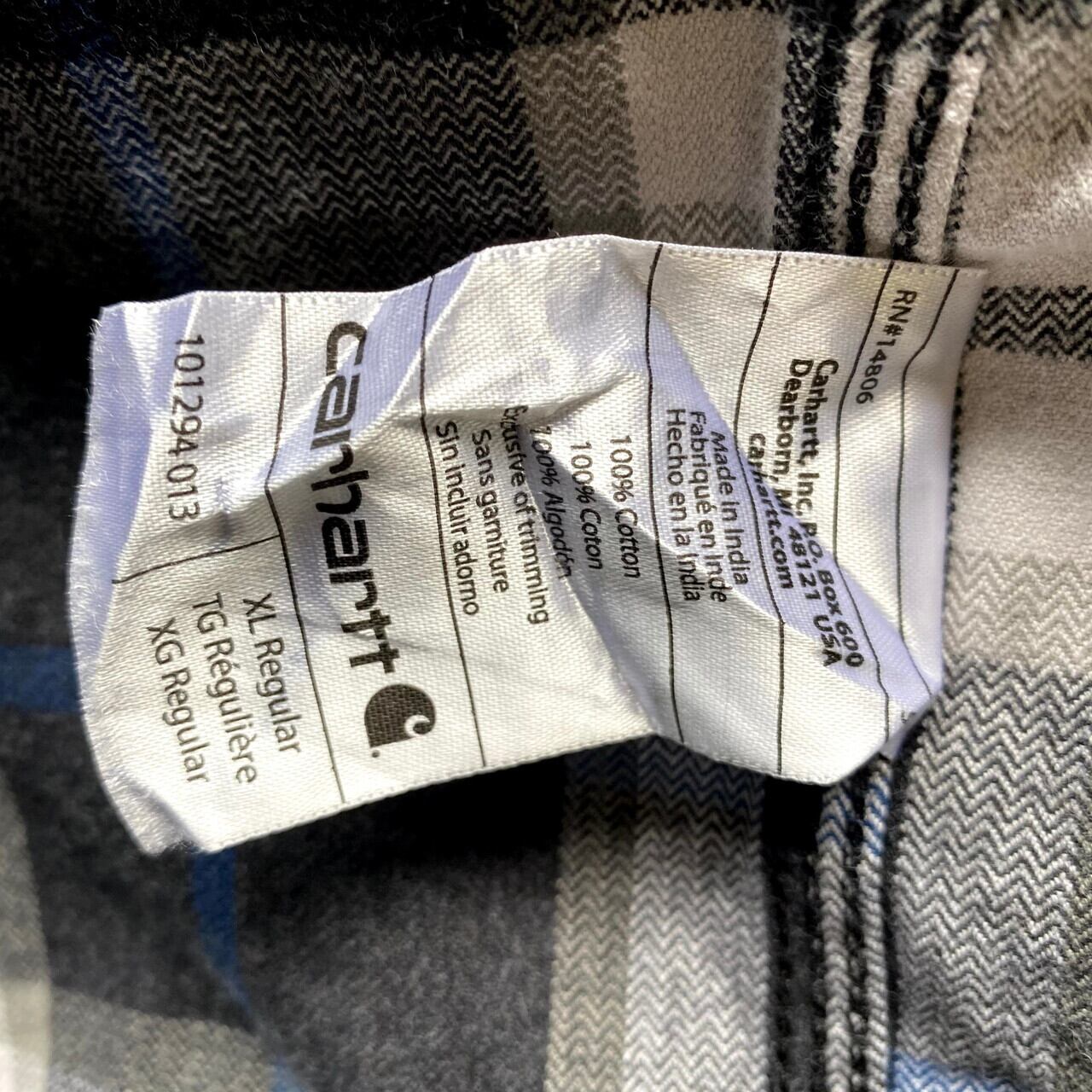 Carhartt カーハート チェック柄 長袖ヘビーネルシャツ メンズXL 古着