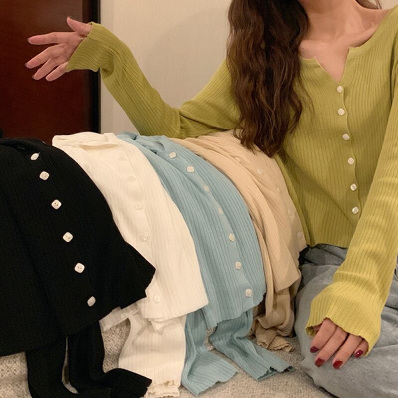 スタイルルーズ薄手セーター レディーススプリングオータムニットカーディガントップス コート ロング 春物 秋物 萌量不足16022502294
