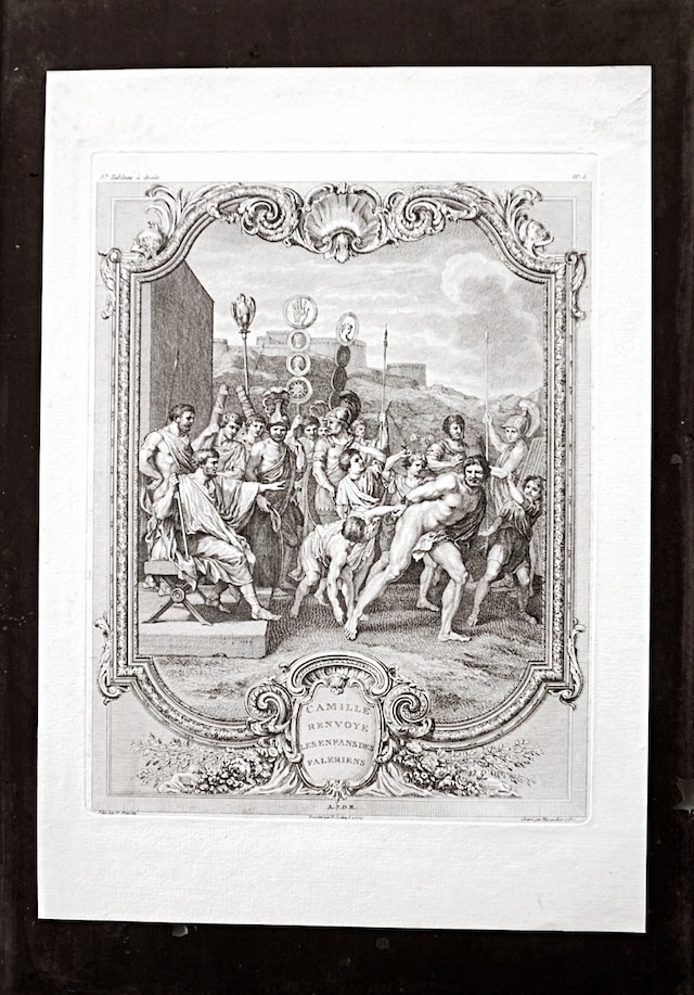 1780s フランス 31c 繊細な歴史的銅版画 図版 カルナヴァル博物館所蔵 アンティーク