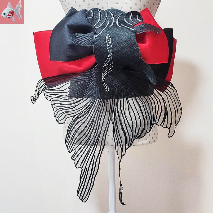 ◇彼岸花の半幅帯⑤ | KAORI apparel