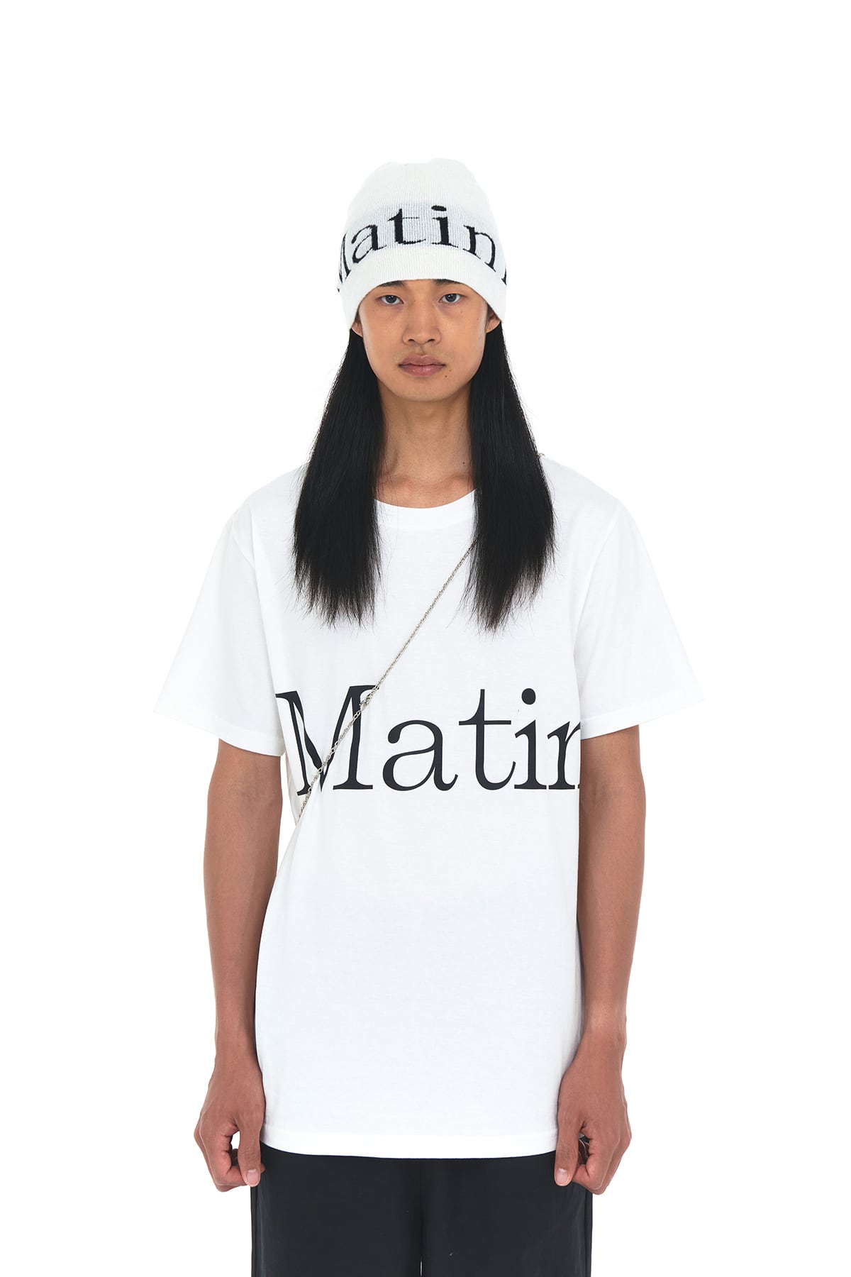 Matin Kim LOGO JACQUARD SHORT BEANIE WBBH5460 マーティンキム ビーニー ニット帽 韓国ブランド