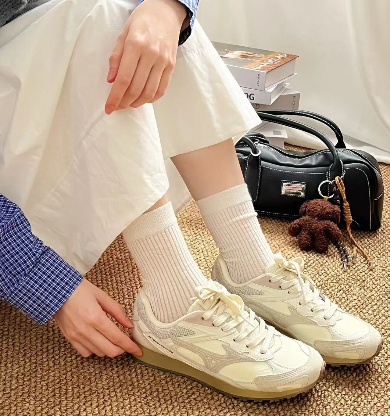 日本未発売 アシックス ゲル フラックス クリーム ブラウン Asics Gel