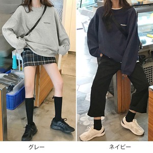 スウェット トレーナー レディース 春秋 韓国 ストリート トップス おしゃれ オーバーサイズ 大人 かわいい ロゴ 長袖 スウェットシャツ カジュアル 大人可愛い 大人女子