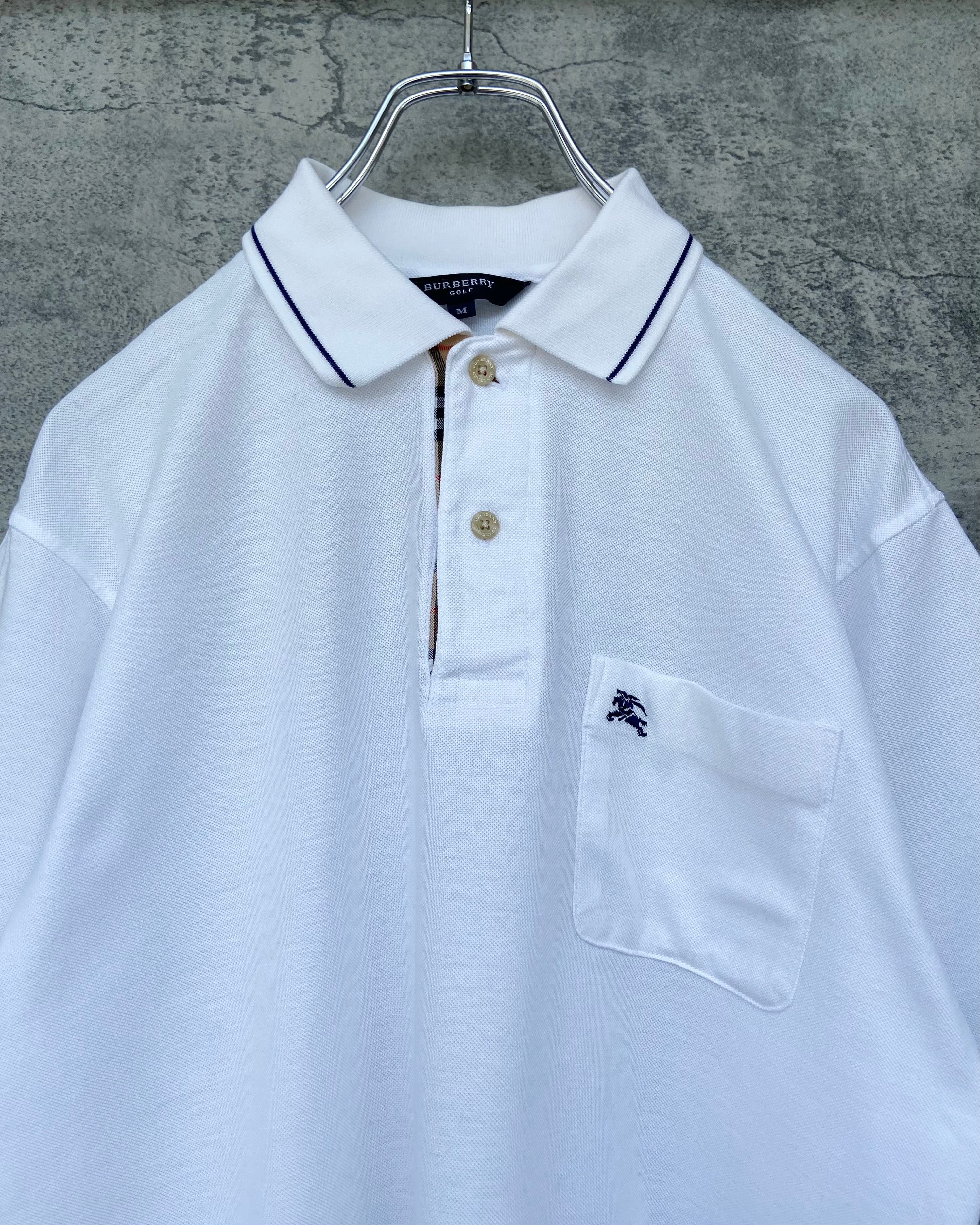 BURBERRY ホワイト ポロシャツ Lサイズ コットン ポロシャツ (ホワイト) - メンズ, コットン | Burberry®公式