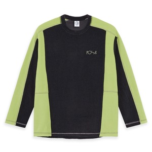 POLAR / GRID FLEECE SWEATER - BLACK/CHARTREUSE