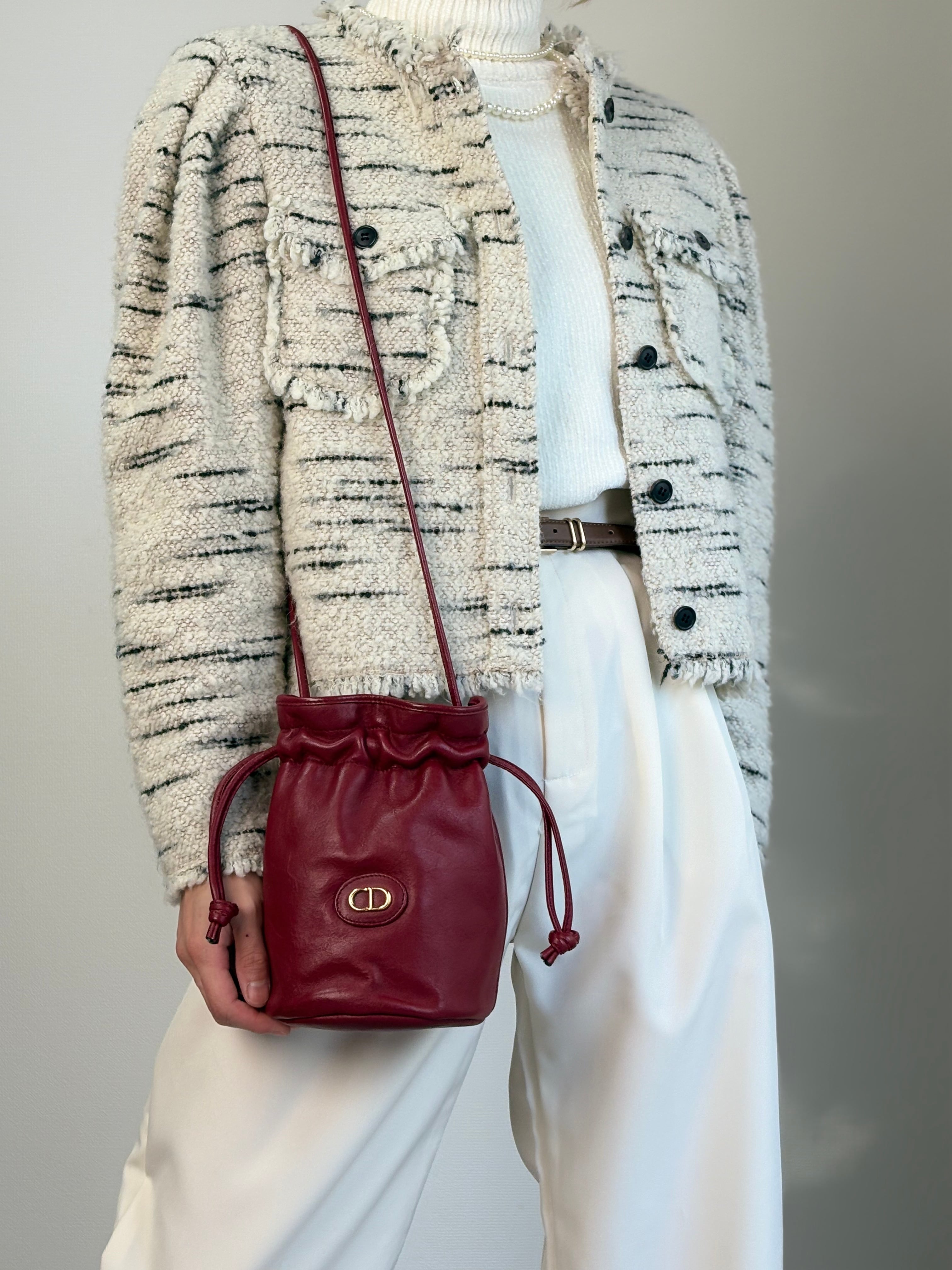 Christian Dior クリスチャン ディオール ショルダーバッグ レッド CD