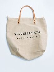 Marché Leather Handle Jute Tote F0871