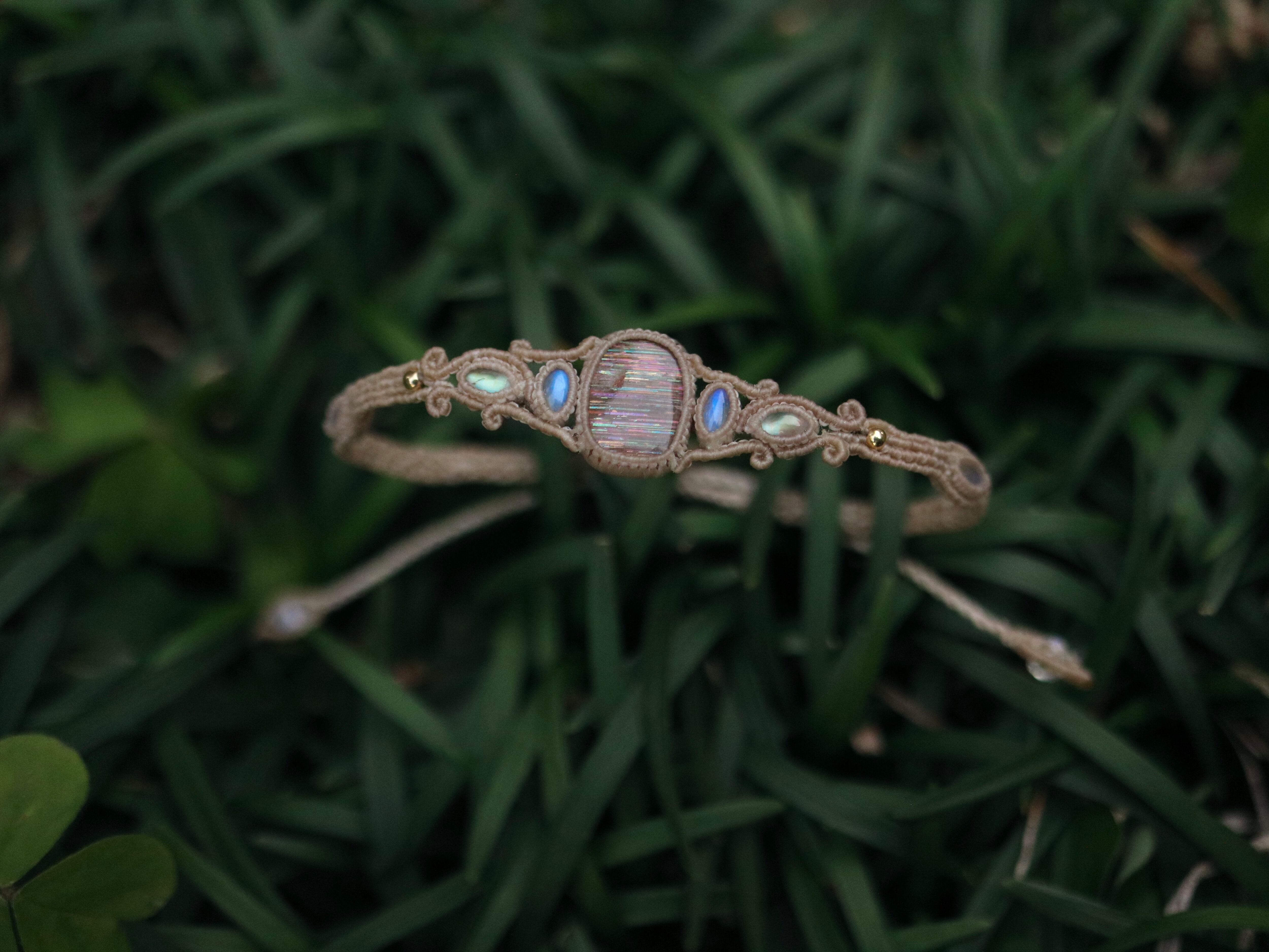 サンストーン × ムーンストーン ブレスレット