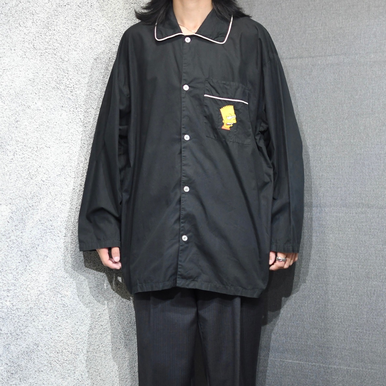 98's The Simpsons embroidery design pajama shirt