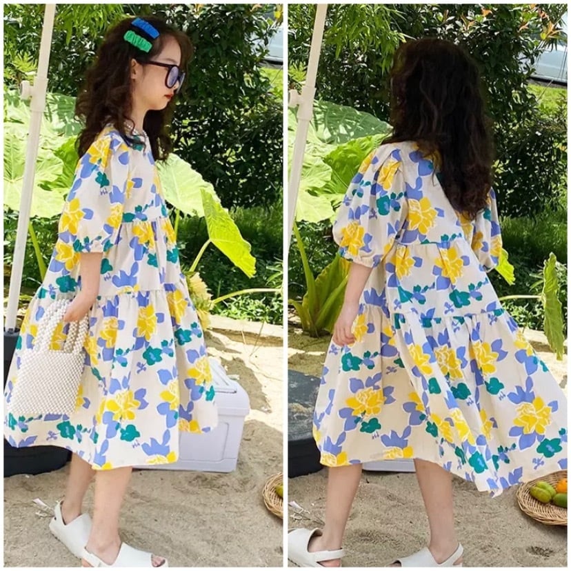 1 170cm ワンピース 花柄 ロング丈 スカート 夏服 A Dear Child