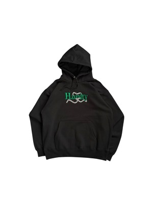 H.unity chain hoodie green (black)
