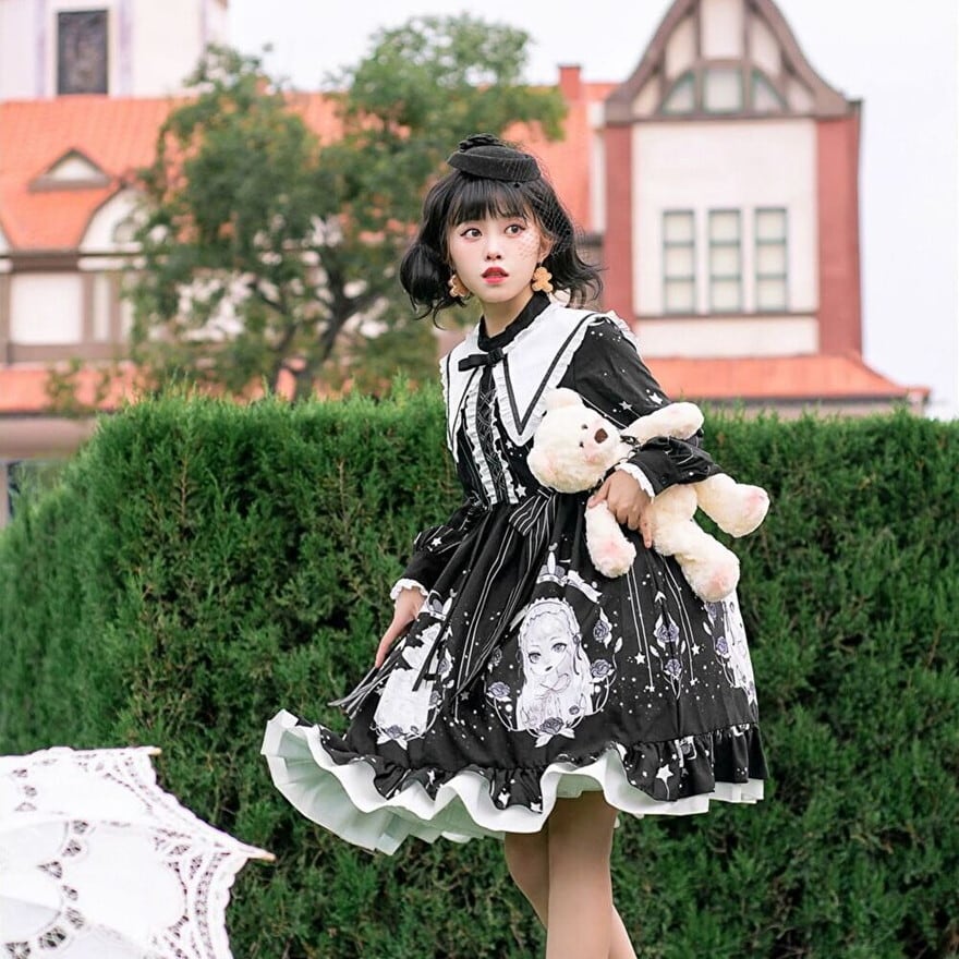 SEASONZ ゴスロリ ワンピ 暗黒 病み かわいい ダーク 闇かわいい