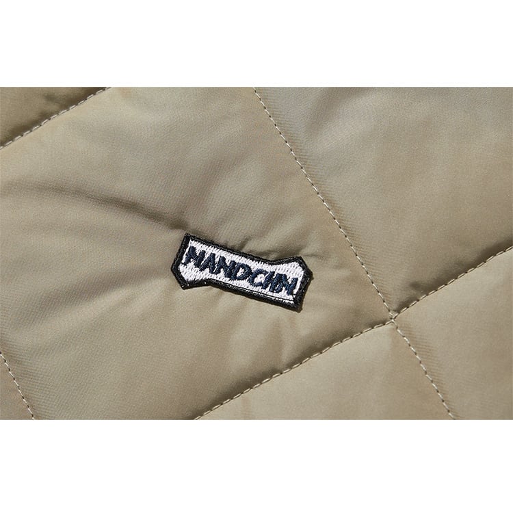 ★RETRO LOZENGE COTTON STAND COLLAR COAT　　　20372