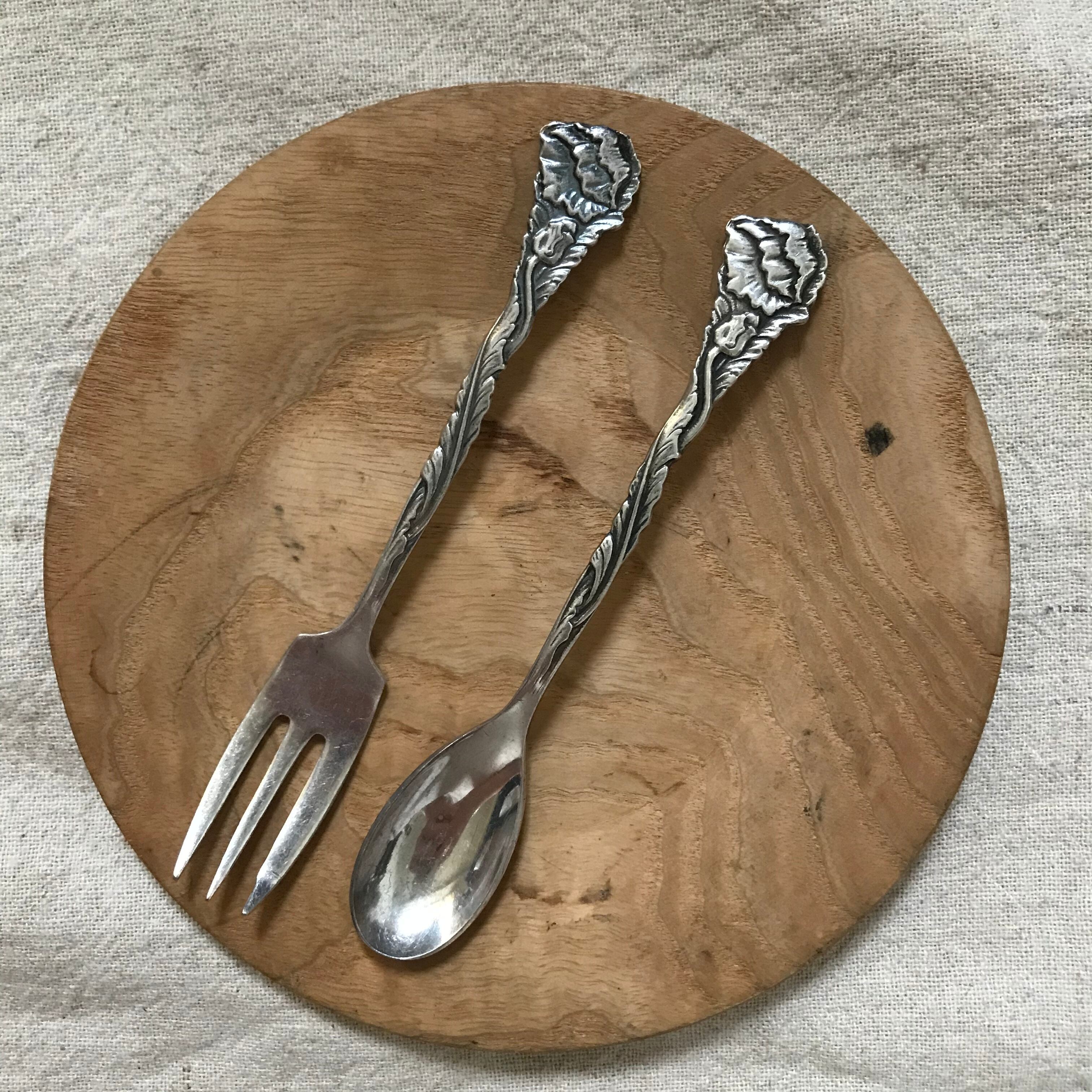 花模様のティースプーン&フォーク2