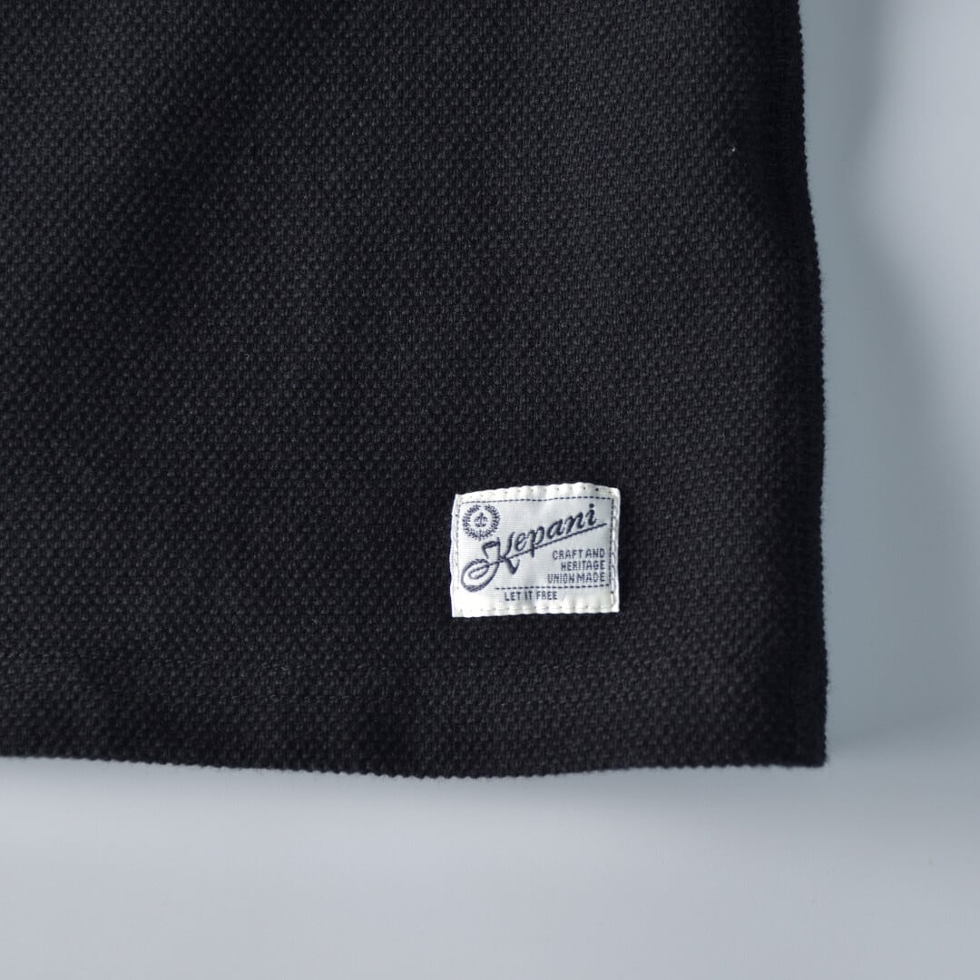 Kepani ケパニ ラフィーヘビーウエイトピケスキッパー・ブラック【送料無料】