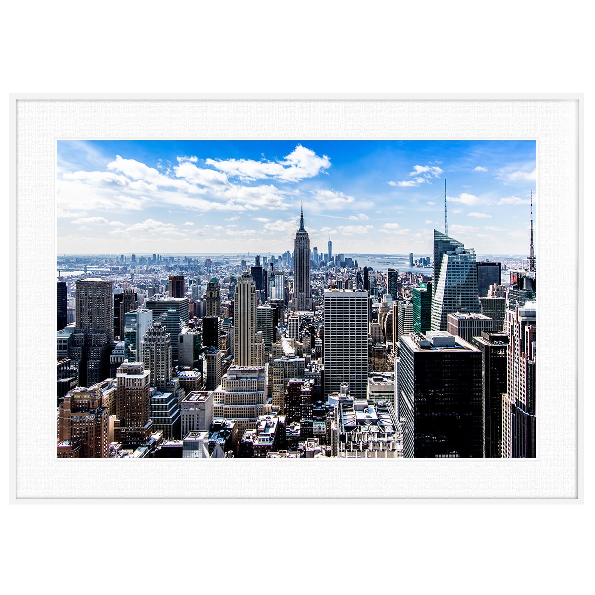 アメリカ写真 ニューヨークマンハッタンの街並み インテリア アートポスター額装 AS3302