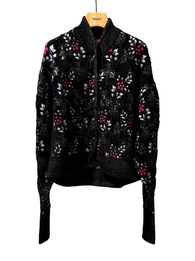 【25AW】Mame Kurogouchi マメ クロゴウチ / Floral Motif Chenille Knited Cardigan