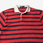 90s POLO by Ralph Lauren ボーダー ラガーシャツ ポロシャツ