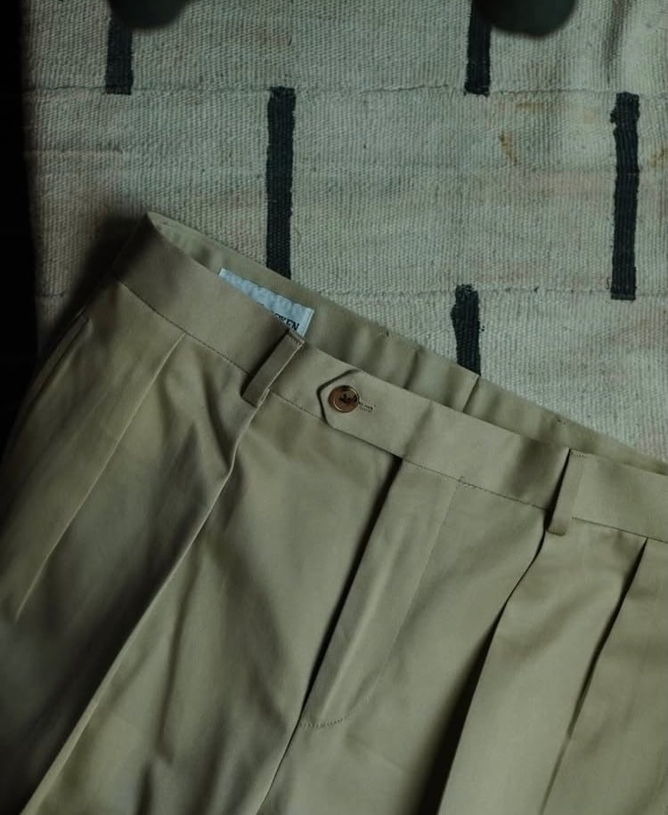 FRANK LEDER / BAVARIAN LODEN WOOL 2 TUCK TROUSERS | max's
