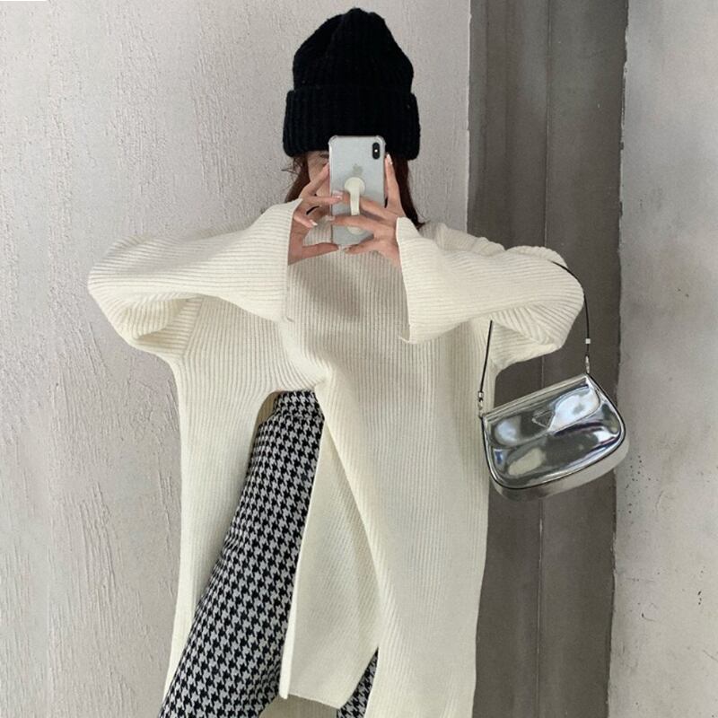 レディースオータムウィンタールーズセーター 格子柄パンツ 秋物 冬物 ドラファッションホール90708621136