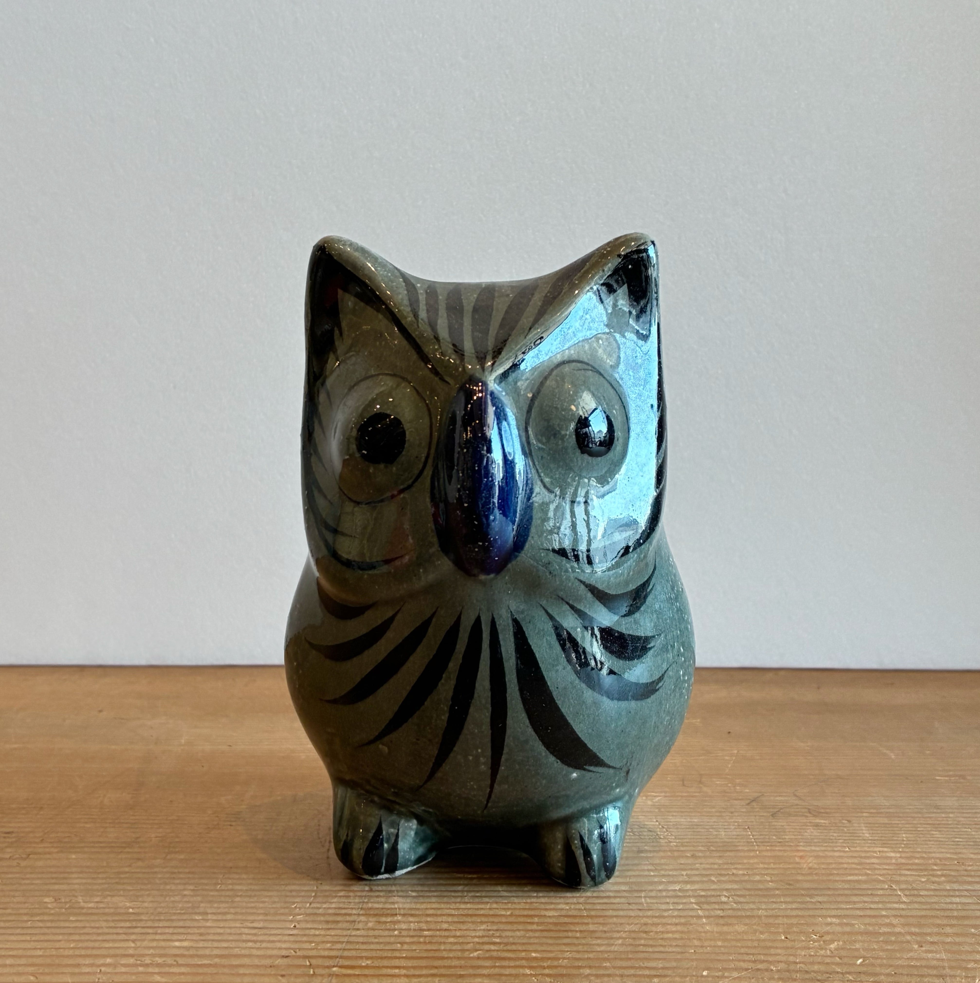 レトロ メキシコ トナラ焼き 鳥の置物 フクロウ トナラ焼きのフクロウ Made in Mexico | POTLATCH